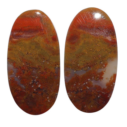 Rare Cady Mountain Agate Pair 13.6x27x4.5 mm Oval Shape Polished Gemstone LS71-07614