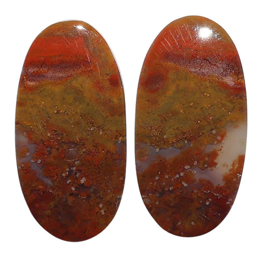 Rare Cady Mountain Agate Pair 13.6x27x4.5 mm Oval Shape Polished Gemstone LS71-07614