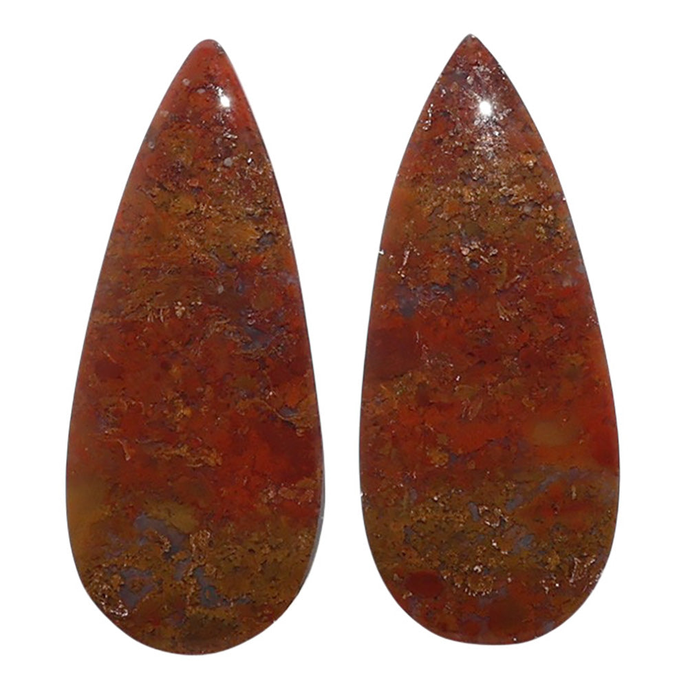 Rare Cady Mountain Agate Pair 12.5x29.1x4 mm Pear Shape Polished Gemstone LS71-07615