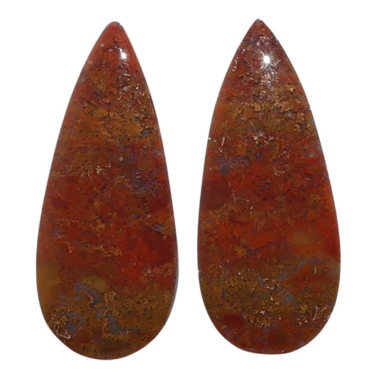 Rare Cady Mountain Agate Pair 12.5x29.1x4 mm Pear Shape Polished Gemstone LS71-07615