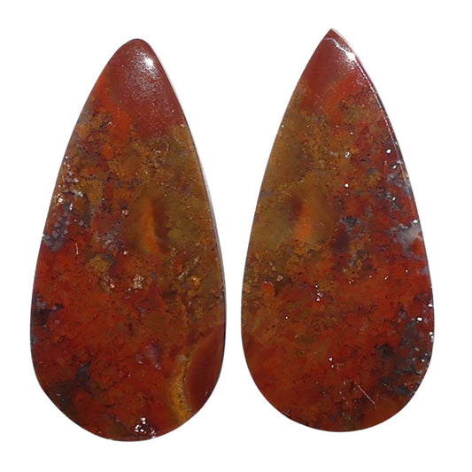 Rare Cady Mountain Agate Pair 12.9x26.6x4 mm Pear Shape Polished Gemstone LS71-07616