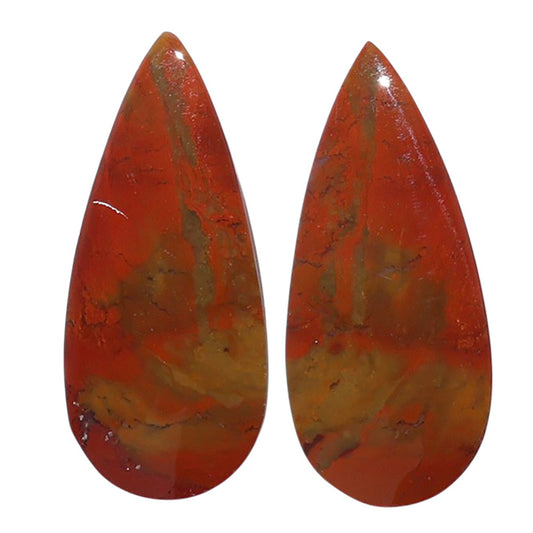 Rare Cady Mountain Agate Pair 12x27.1x3.8 mm Pear Shape Polished Gemstone LS71-07617