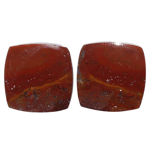 Rare Cady Mountain Agate Pair 17x17x4 mm Cushion Shape Polished Gemstone LS71-07618