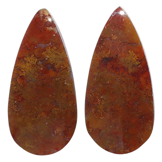 Rare Cady Mountain Agate Pair 12.6x26.35x3.8 mm Pear Shape Polished Gemstone LS71-07624