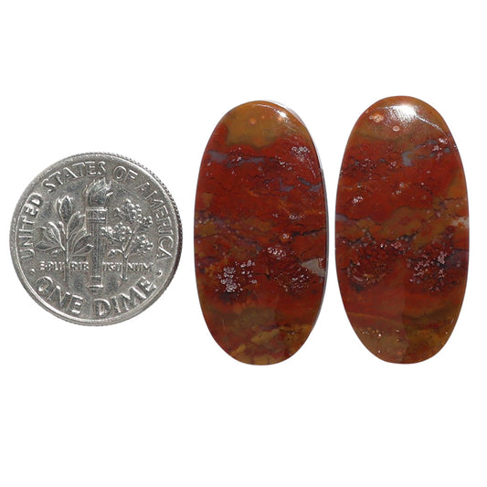 Rare Cady Mountain Agate Pair 13.8x27x4.3 mm Oval Shape Polished Gemstone LS71-07627