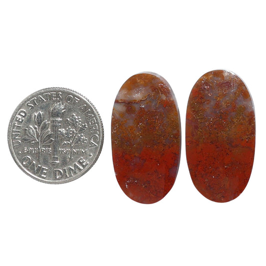 Rare Cady Mountain Agate Pair 13x24.2x3.5 mm Oval Shape Polished Gemstone LS71-07629