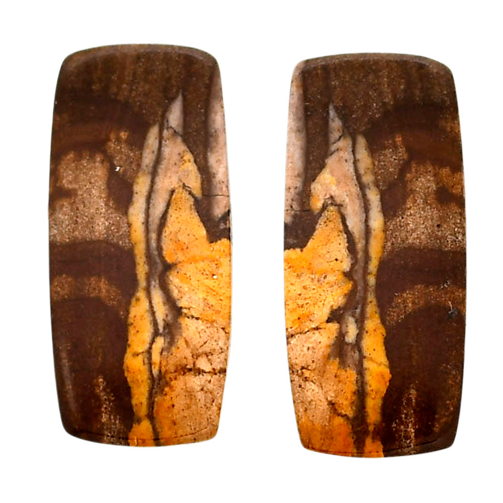 Outback Jasper Pair 12.2x26.8x3.6 mm Baguette Shape Polished Gemstone LS72-04432
