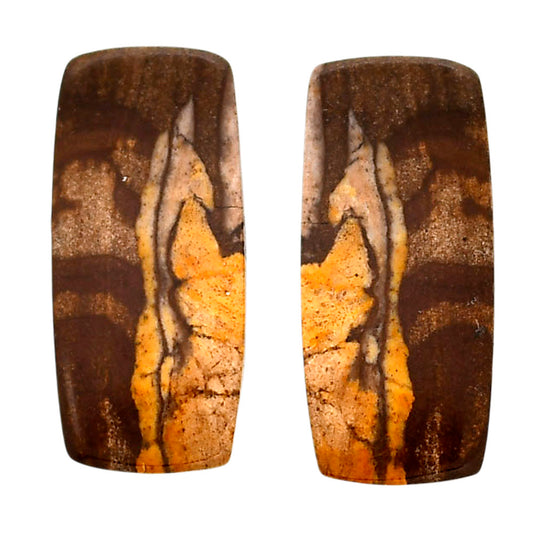 Outback Jasper Pair 12.2x26.8x3.6 mm Baguette Shape Polished Gemstone LS72-04432