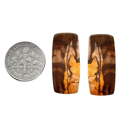 Outback Jasper Pair 12.2x26.8x3.6 mm Baguette Shape Polished Gemstone LS72-04432