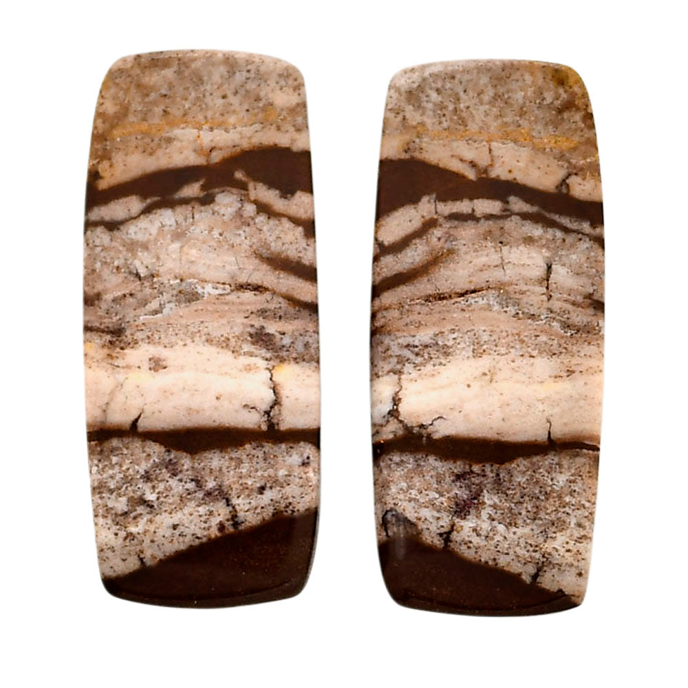 Outback Jasper Pair 13.2x31.25x3.5 mm Baguette Shape Polished Gemstone LS72-04433