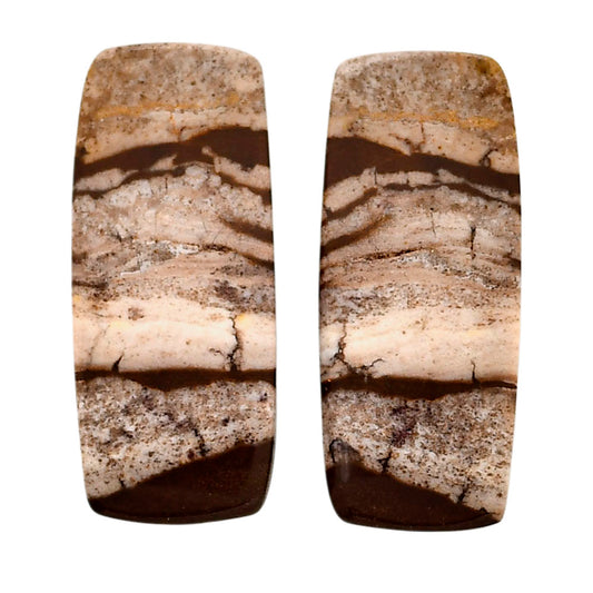 Outback Jasper Pair 13.2x31.25x3.5 mm Baguette Shape Polished Gemstone LS72-04433