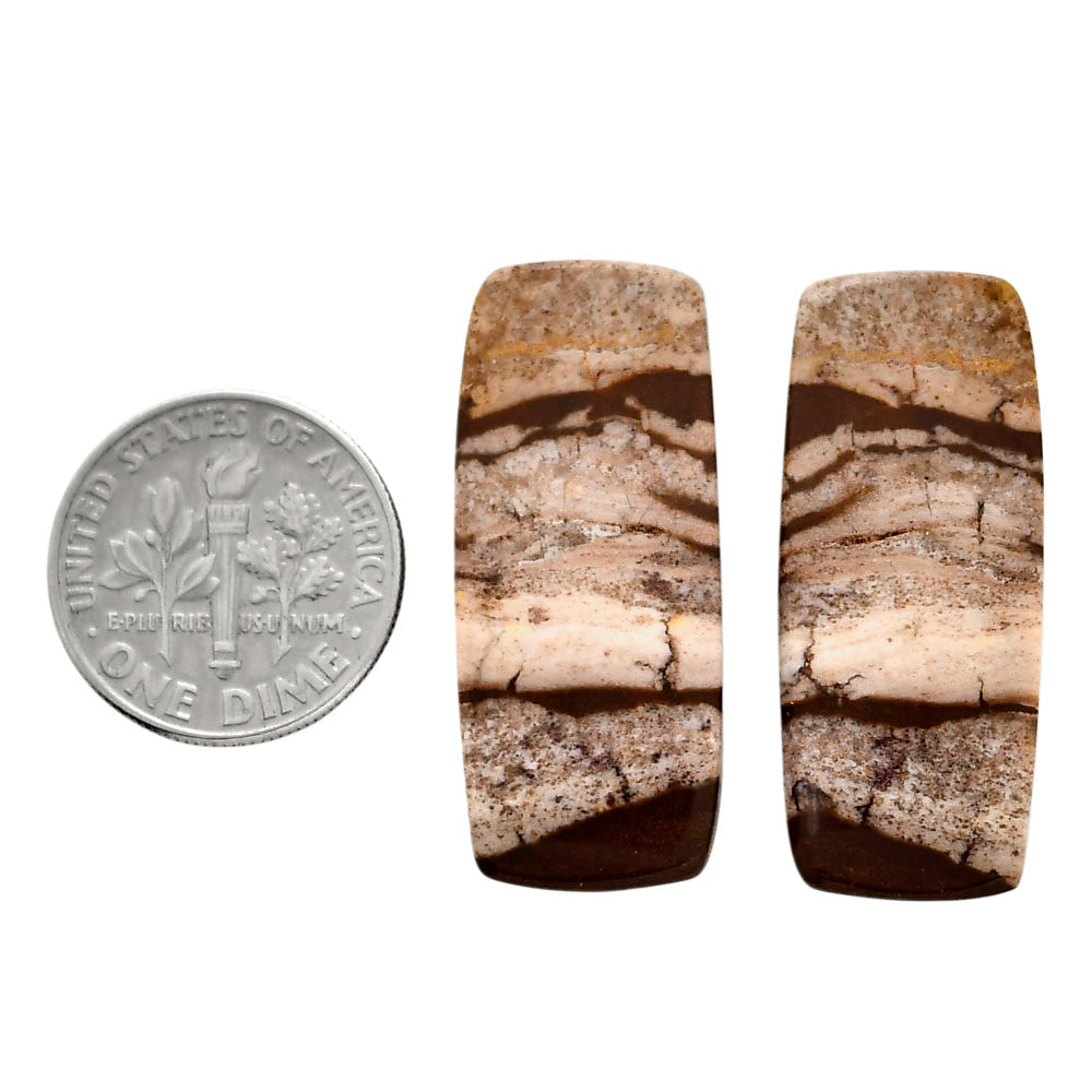 Outback Jasper Pair 13.2x31.25x3.5 mm Baguette Shape Polished Gemstone LS72-04433