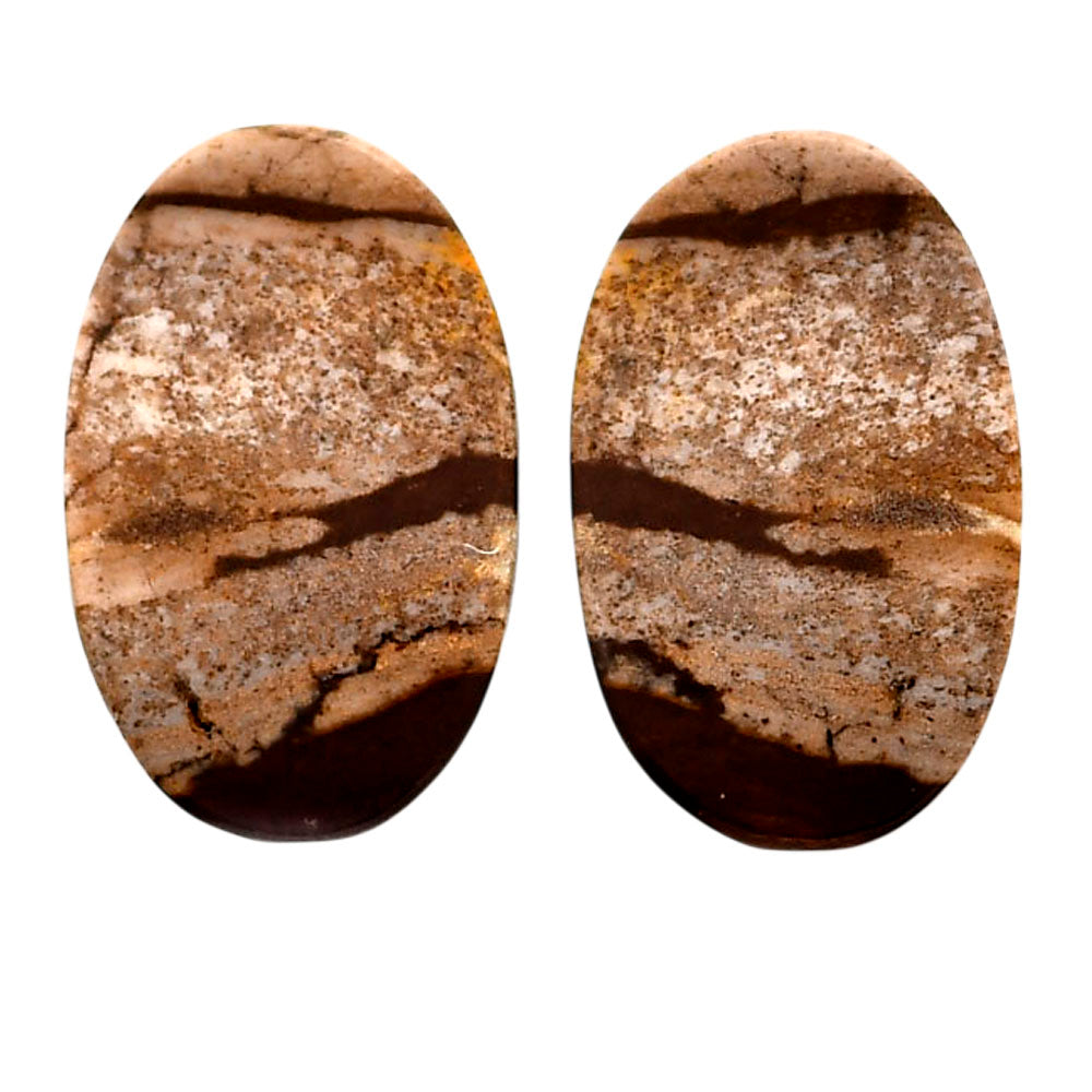 Outback Jasper Pair 15.6x24.8x3.7 mm Oval Shape Polished Gemstone LS72-04439
