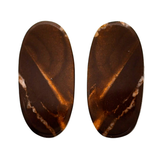 Outback Jasper Pair 11.3x23.4x4 mm Oval Shape Polished Gemstone LS72-04443