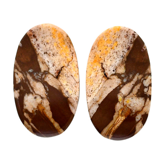 Outback Jasper Pair 14.2x24.7x4 mm Oval Shape Polished Gemstone LS72-04445