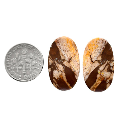 Outback Jasper Pair 14.2x24.7x4 mm Oval Shape Polished Gemstone LS72-04445