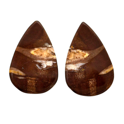 Outback Jasper Pair 15.5x23.5x4 mm Pear Shape Polished Gemstone LS72-04448