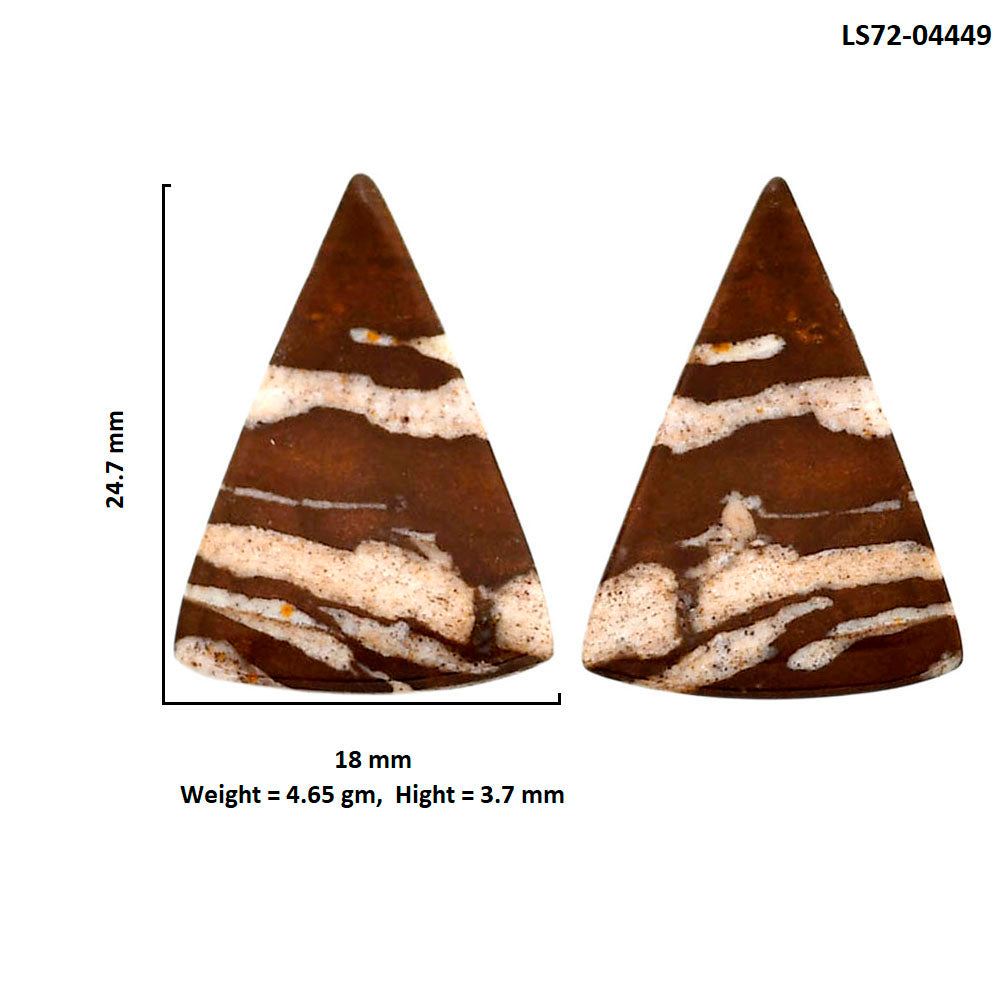 Outback Jasper Pair 18x24.7x3.7 mm Fancy Shape Polished Gemstone LS72-04449