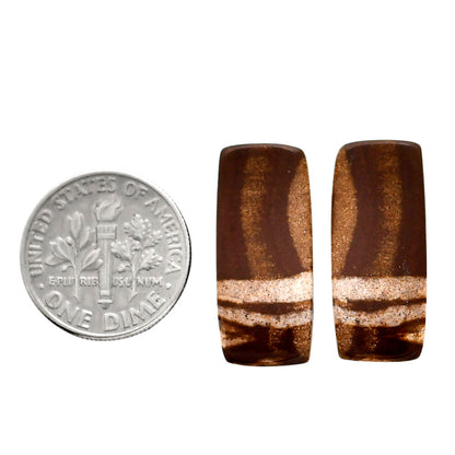 Outback Jasper Pair 10x23x3.5 mm Baguette Shape Polished Gemstone LS72-04451
