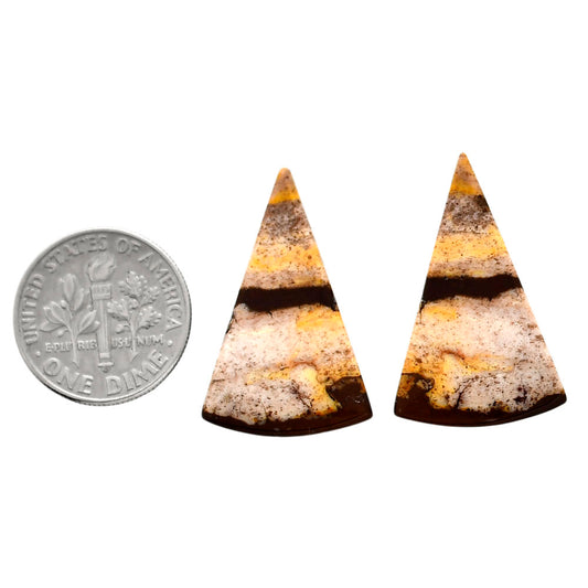 Outback Jasper Pair 17.1x27x3.8 mm Fancy Shape Polished Gemstone LS72-04453