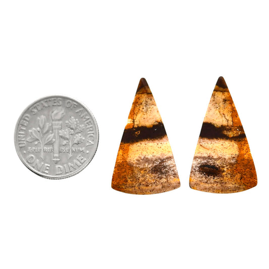 Outback Jasper Pair 14.4x24.5x3.5 mm Fancy Shape Polished Gemstone LS72-04455