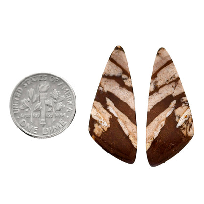 Outback Jasper Pair 12.8x31.8x4 mm Fancy Shape Polished Gemstone LS72-04457