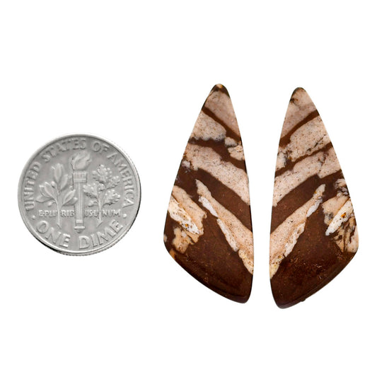 Outback Jasper Pair 12.8x31.8x4 mm Fancy Shape Polished Gemstone LS72-04457