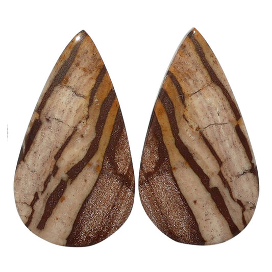 Outback Jasper Pair 14.7x26.3x3.5 mm Pear Shape Polished Gemstone LS72-07429