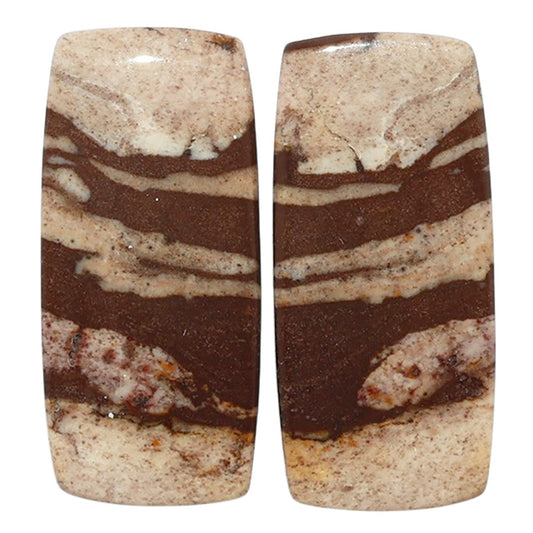 Outback Jasper Pair 12.7x27.5x4 mm Baguette Shape Polished Gemstone LS72-07432