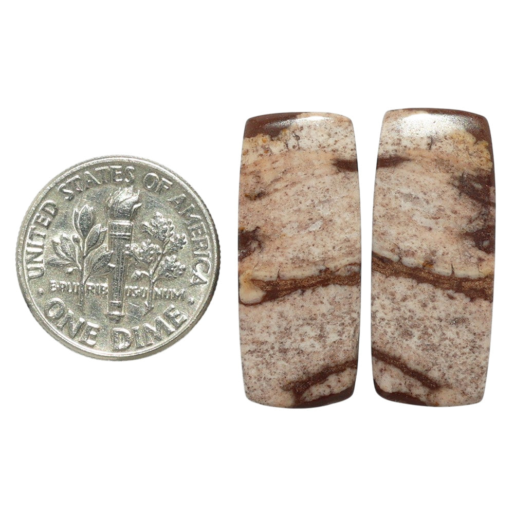 Outback Jasper Pair 10.6x25.5x4 mm Baguette Shape Polished Gemstone LS72-07434