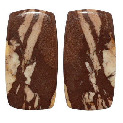 Outback Jasper Pair 11.7x22.2x3.5 mm Baguette Shape Polished Gemstone LS72-07435