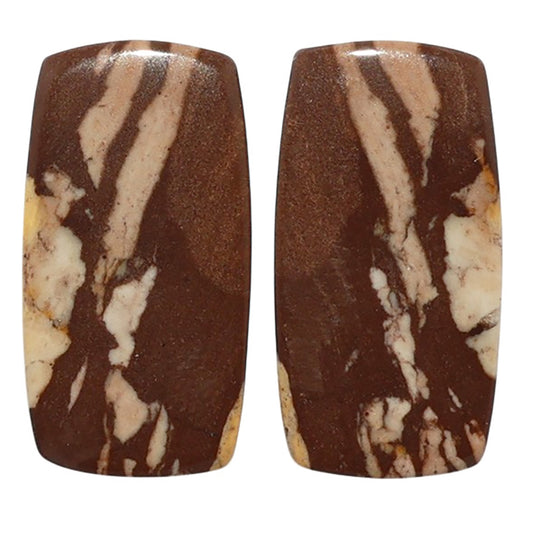 Outback Jasper Pair 11.7x22.2x3.5 mm Baguette Shape Polished Gemstone LS72-07435