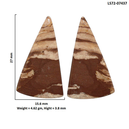 Outback Jasper Pair 15.6x27x3.8 mm Fancy Shape Polished Gemstone LS72-07437