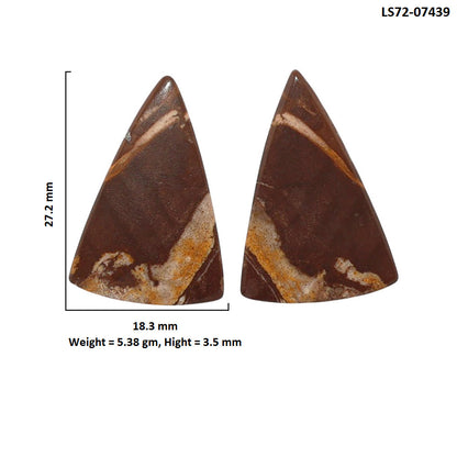 Outback Jasper Pair 18.3x27.2x3.5 mm Fancy Shape Polished Gemstone LS72-07439