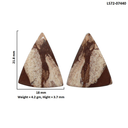 Outback Jasper Pair 18x21.8x3.7 mm Fancy Shape Polished Gemstone LS72-07440