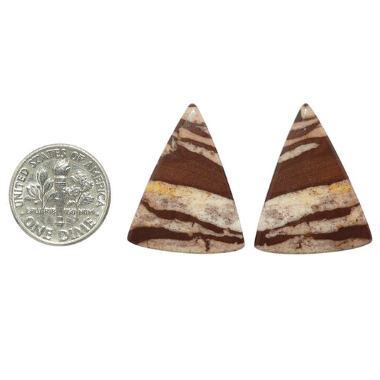 Outback Jasper Pair 20.2x25.75x4 mm Fancy Shape Polished Gemstone LS72-07441
