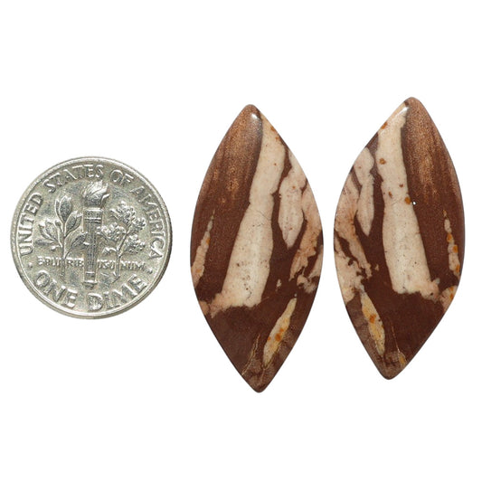 Outback Jasper Pair 14.5x31.2x3.7 mm Marquise Shape Polished Gemstone LS72-07442