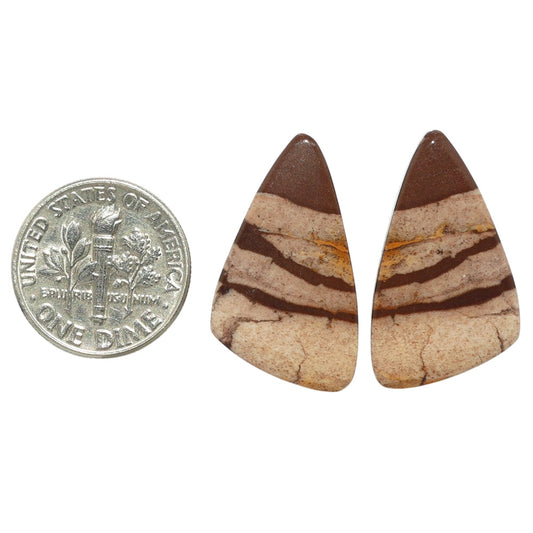 Outback Jasper Pair 14.5x25.5x4 mm Fancy Shape Polished Gemstone LS72-07443