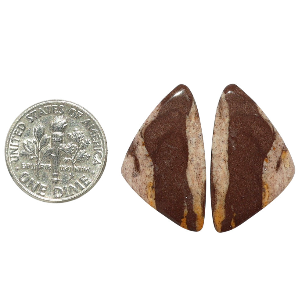 Outback Jasper Pair 14.5x25.4x3.8 mm Fancy Shape Polished Gemstone LS72-07444