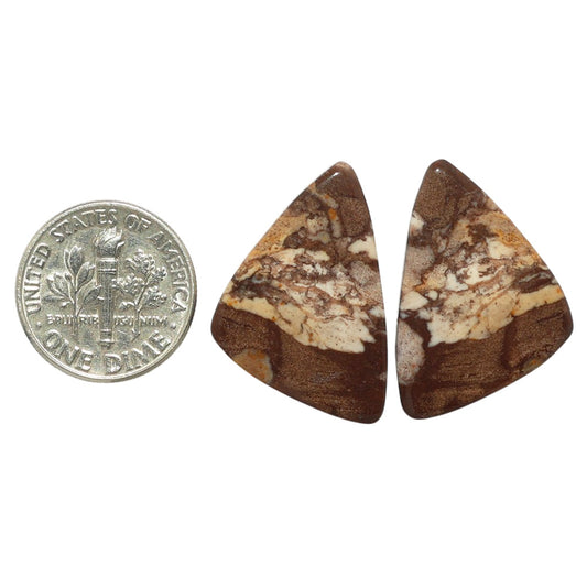 Outback Jasper Pair 17x25.5x4 mm Fancy Shape Polished Gemstone LS72-07445