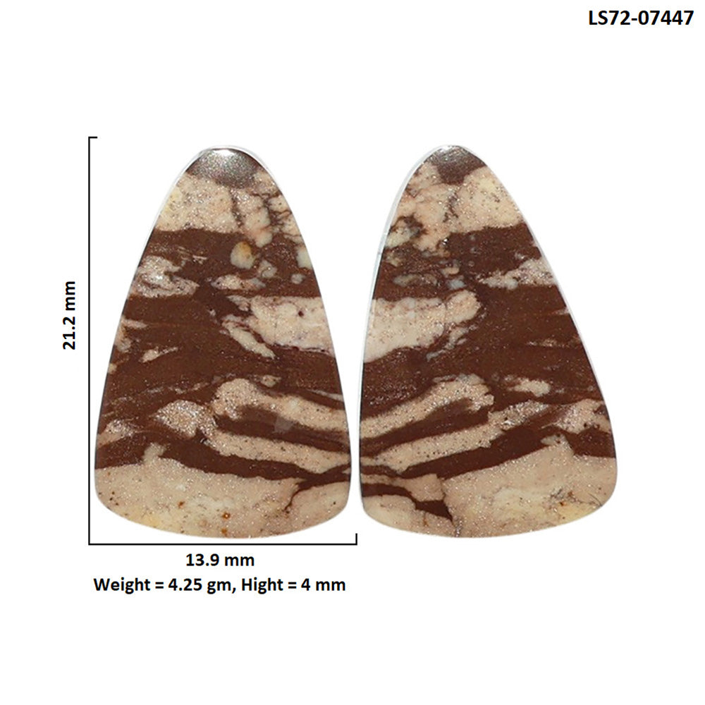 Outback Jasper Pair 13.9x21.2x4 mm Fancy Shape Polished Gemstone LS72-07447