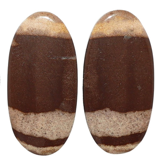 Outback Jasper Pair 12.5x25.2x3.8 mm Oval Shape Polished Gemstone LS72-07449