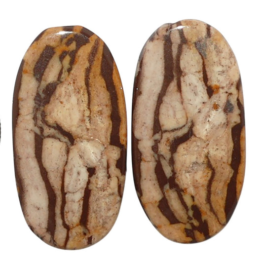 Outback Jasper Pair 12.5x24.4x4 mm Oval Shape Polished Gemstone LS72-07450