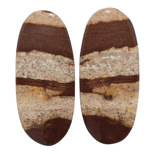 Outback Jasper Pair 12.5x28.4x4 mm Oval Shape Polished Gemstone LS72-07452