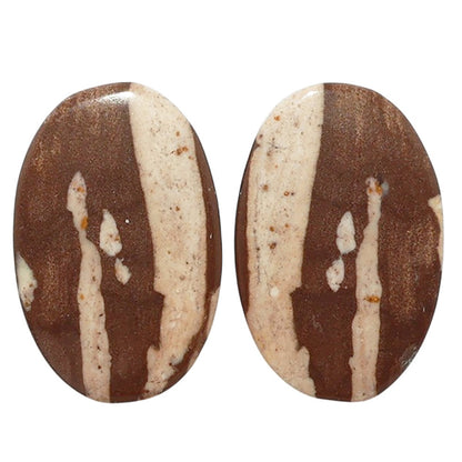 Outback Jasper Pair 14.7x22.4x3.7 mm Oval Shape Polished Gemstone LS72-07453