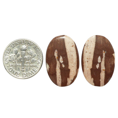 Outback Jasper Pair 14.7x22.4x3.7 mm Oval Shape Polished Gemstone LS72-07453