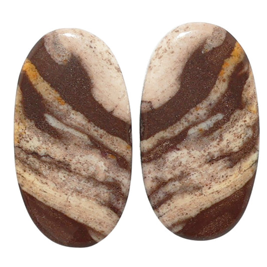 Outback Jasper Pair 12.5x22.8x3.8 mm Oval Shape Polished Gemstone LS72-07454