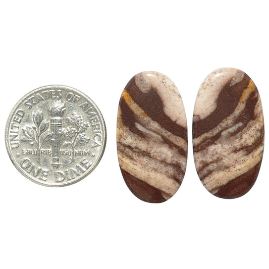 Outback Jasper Pair 12.5x22.8x3.8 mm Oval Shape Polished Gemstone LS72-07454