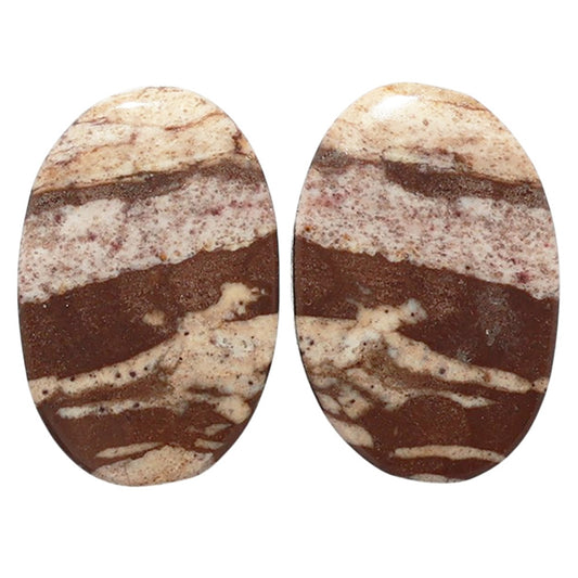 Outback Jasper Pair 14.1x21.35x3.8 mm Oval Shape Polished Gemstone LS72-07455