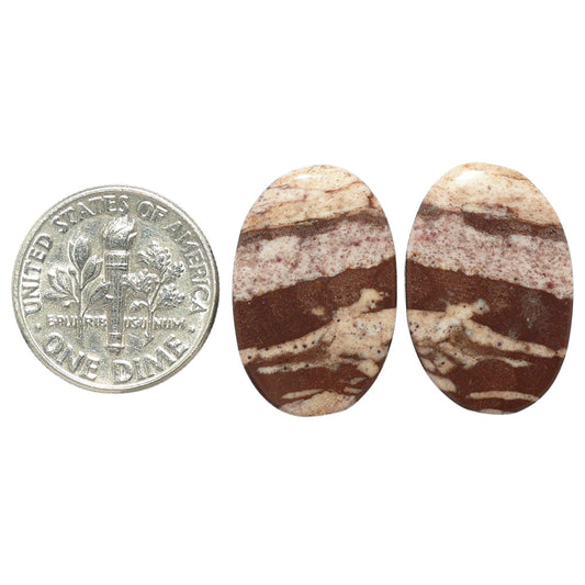 Outback Jasper Pair 14.1x21.35x3.8 mm Oval Shape Polished Gemstone LS72-07455
